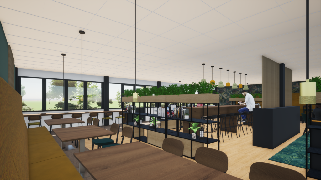 Thales - Restaurant Ontmoeten Flexwerken - SVDH Interieurontwerp - Interior Design