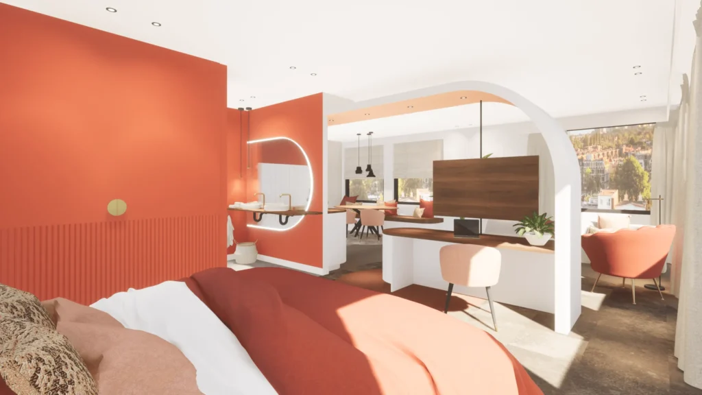 Wellness Hotel - Slaapkamer overnachten rusten wellness ontspannen suite- SVDH Interieurontwerp - Interior Design